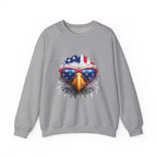 Eagle American Flag Sunglasses Crewneck Sweatshirt
