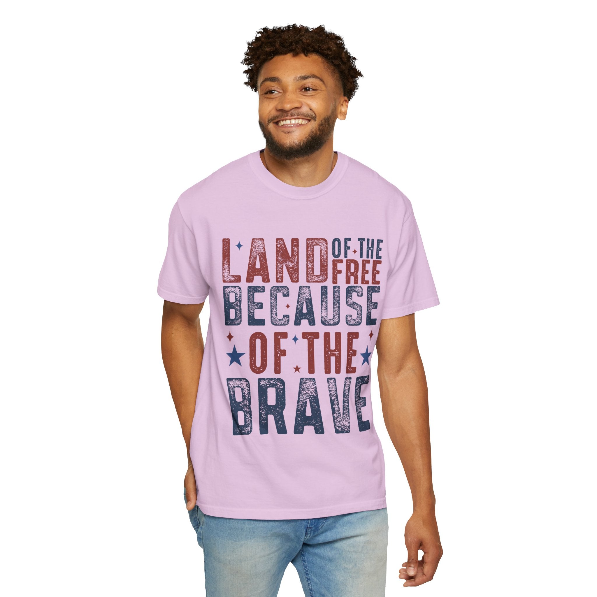 Patriotic T-Shirt: Land of the Free Because of the Brave