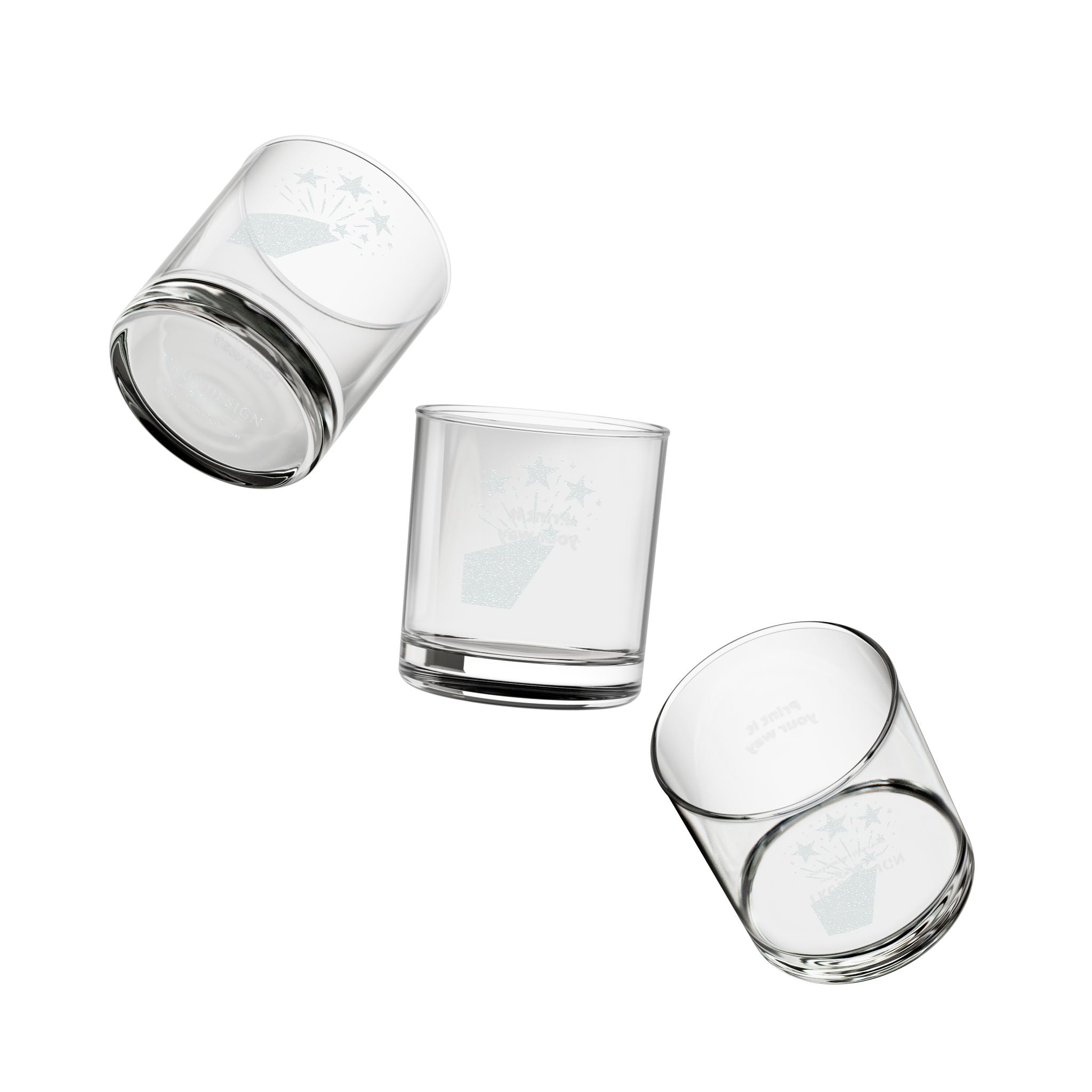 Engraved Stars & Stripes Customizable Whiskey Glass