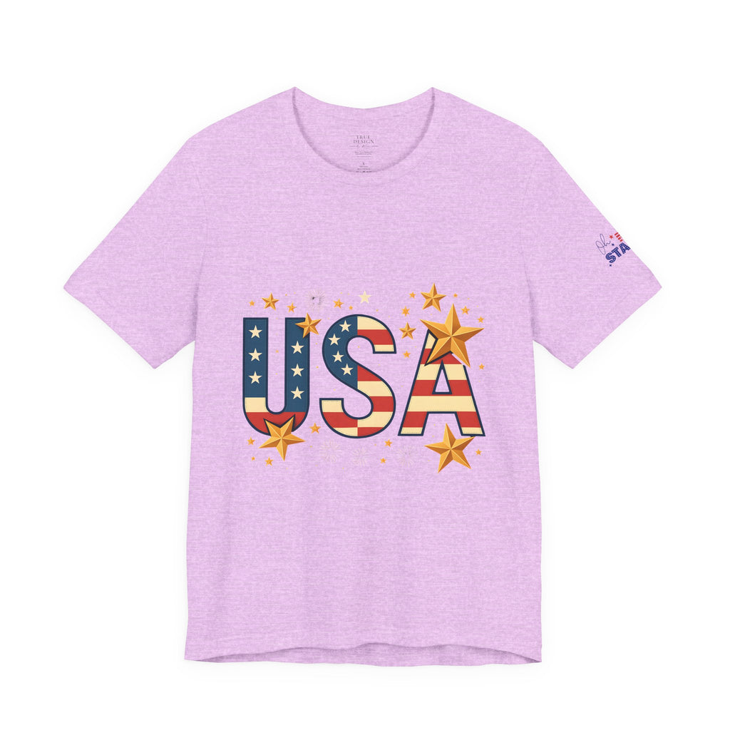 USA Flag Stars T-Shirt — Patriotic American Independence Day Tee