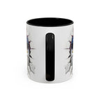 American Eagle Coffee Mug with USA Flag Accent Design