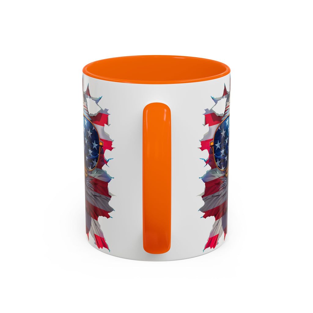 American Bald Eagle Accent Coffee Mug with Stars & Stripes
