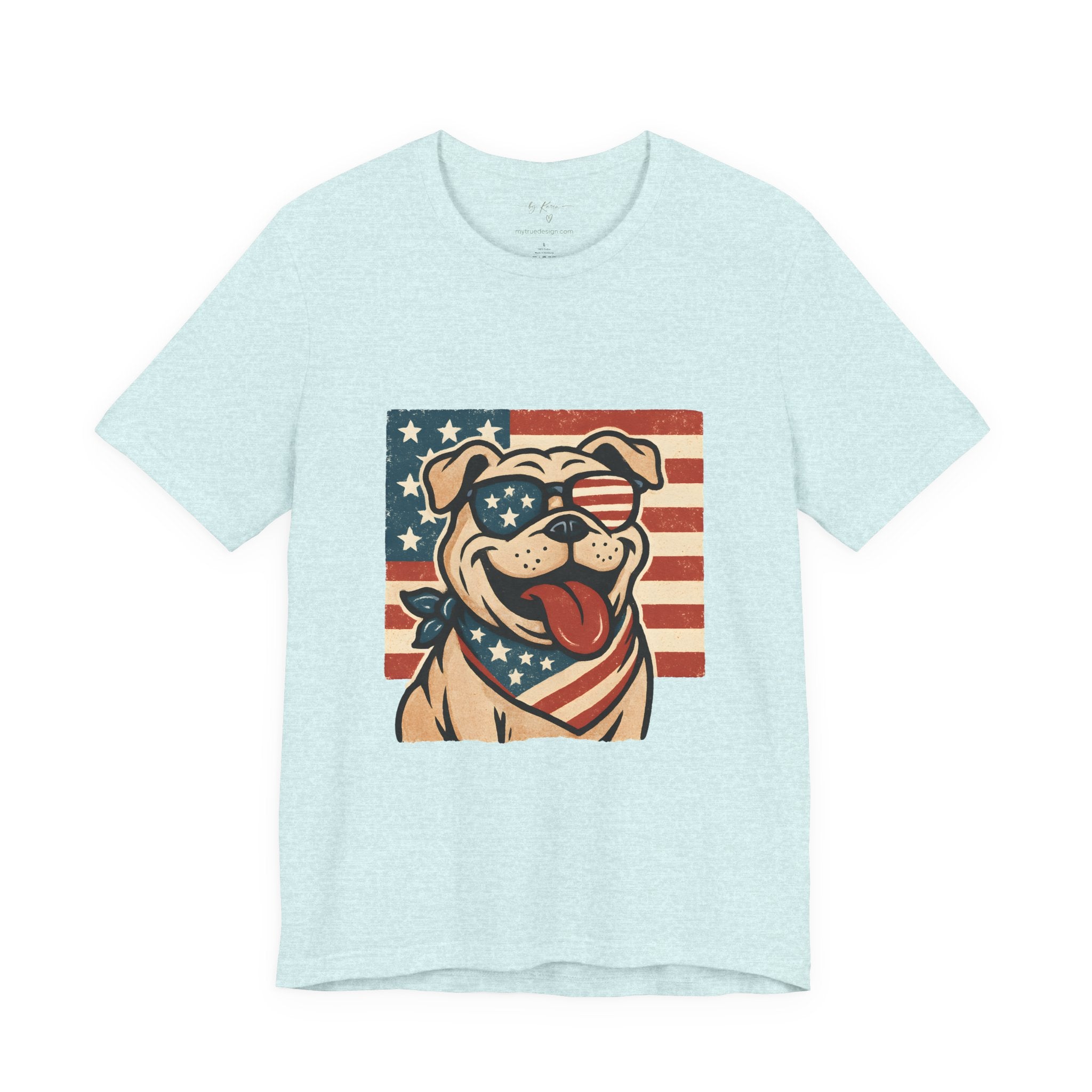 Dog's are Patriotic Too (American Flag, Funny 4th of July Shirt)