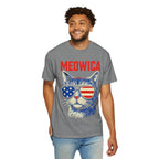 Meowica Cat T-Shirt — Patriotic American Flag Sunglasses Tee