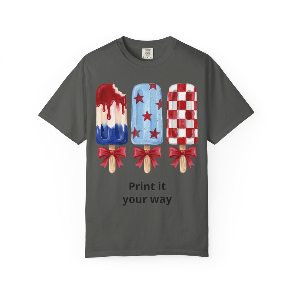 Patriotic Popsicle T-Shirt — Red, White & Blue Fourth of July Tee