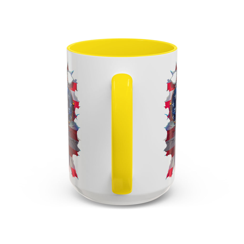 American Bald Eagle Accent Coffee Mug with Stars & Stripes