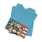 Dog's are Patriotic Too (American Flag, Funny 4th of July Shirt)