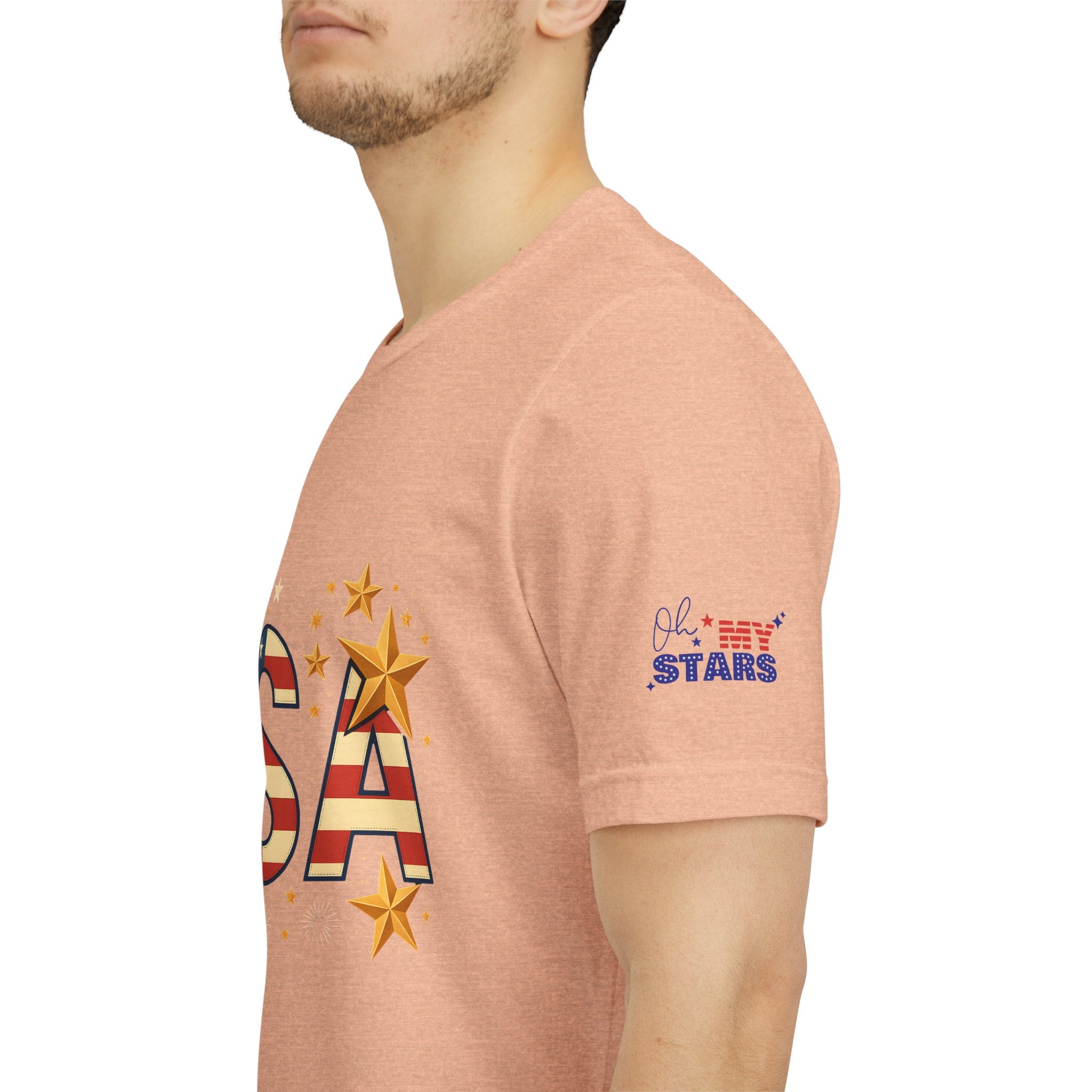 USA Flag Stars T-Shirt — Patriotic American Independence Day Tee