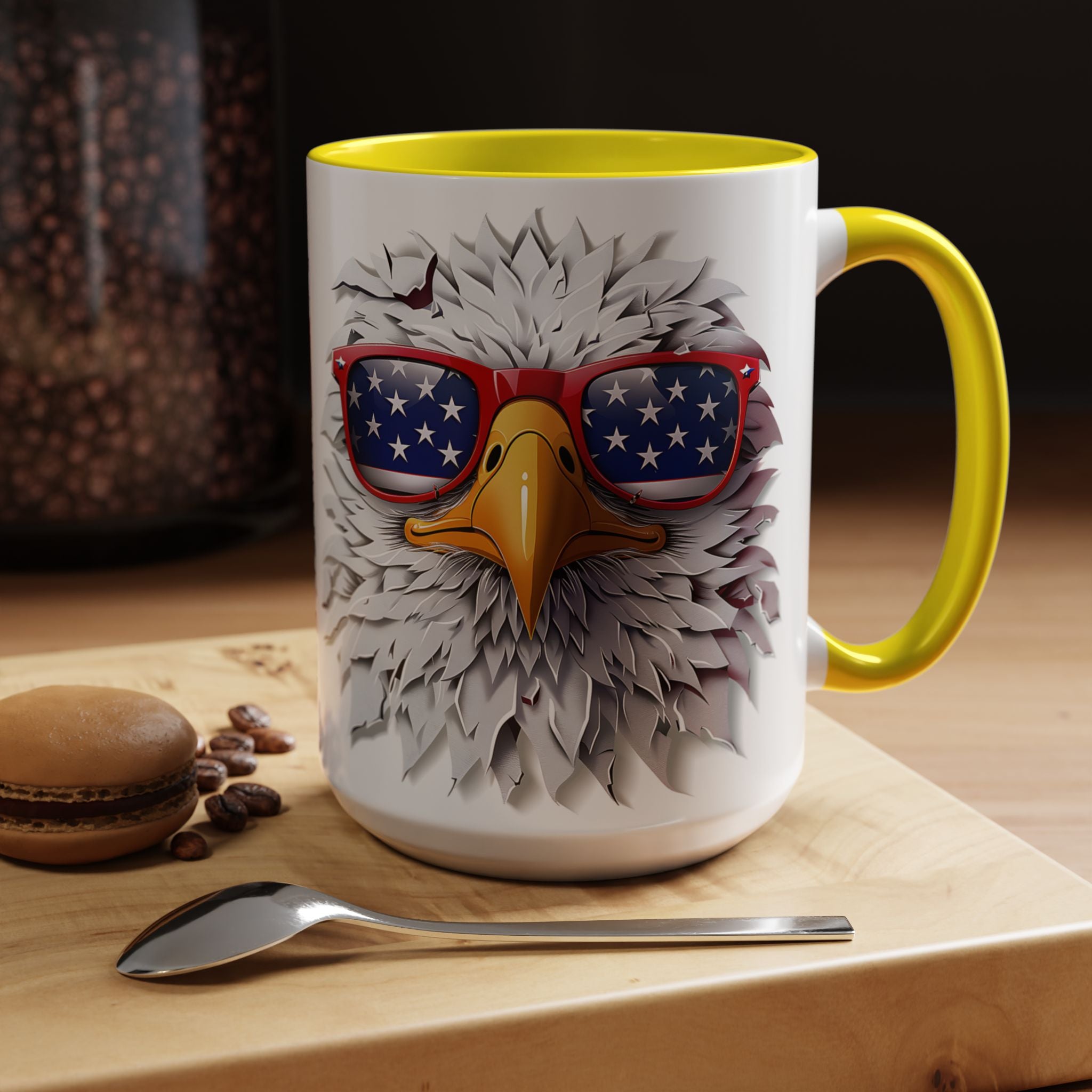 Patriotic Eagle Coffee Mug – Bold Design for Coffee Lovers