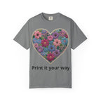 Floral Heart T-Shirt — Colorful Bouquet Heart Graphic (Print It Your Way)