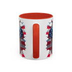 American Bald Eagle Accent Coffee Mug with Stars & Stripes
