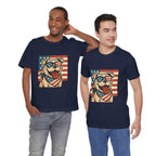 Dog's are Patriotic Too (American Flag, Funny 4th of July Shirt)
