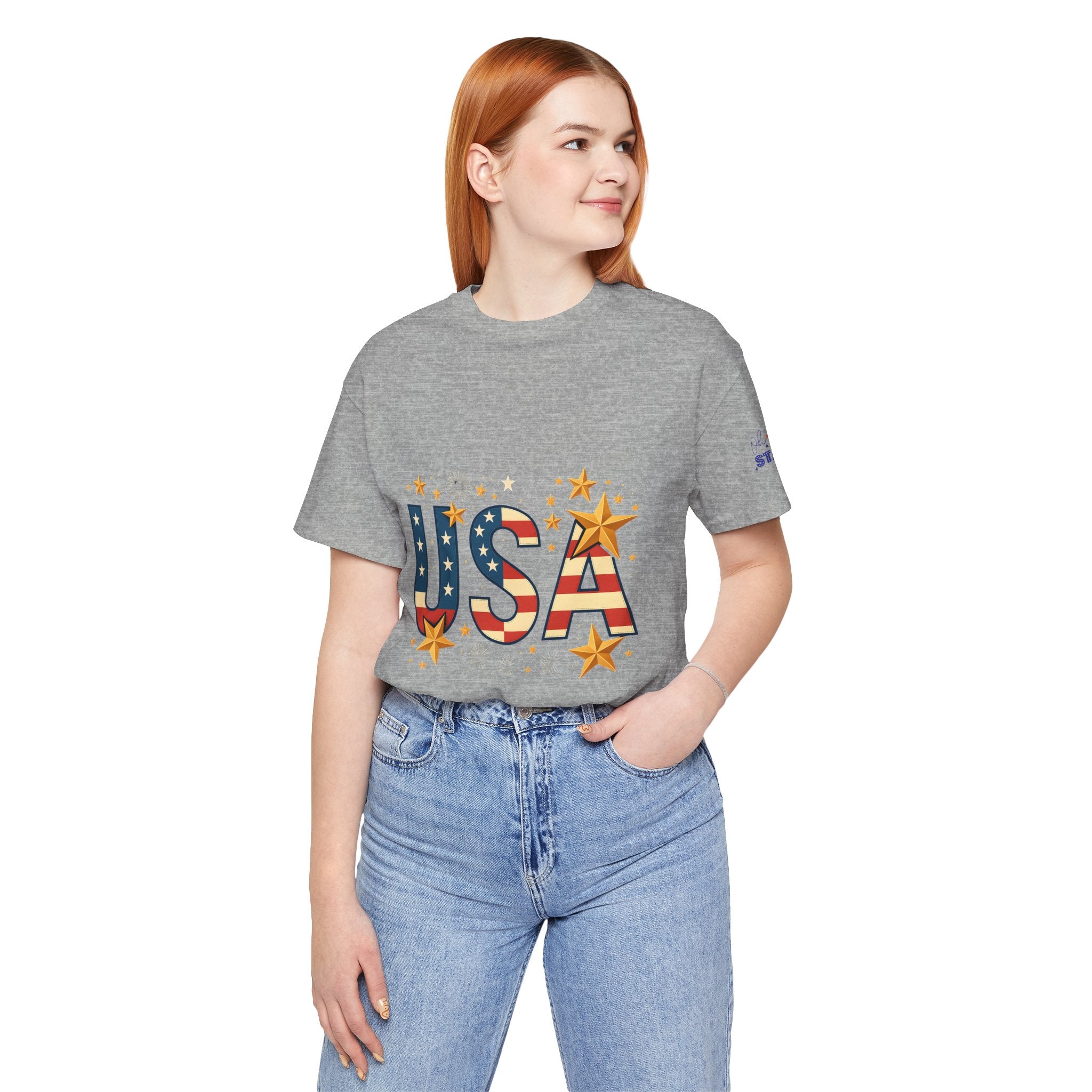 USA Flag Stars T-Shirt — Patriotic American Independence Day Tee