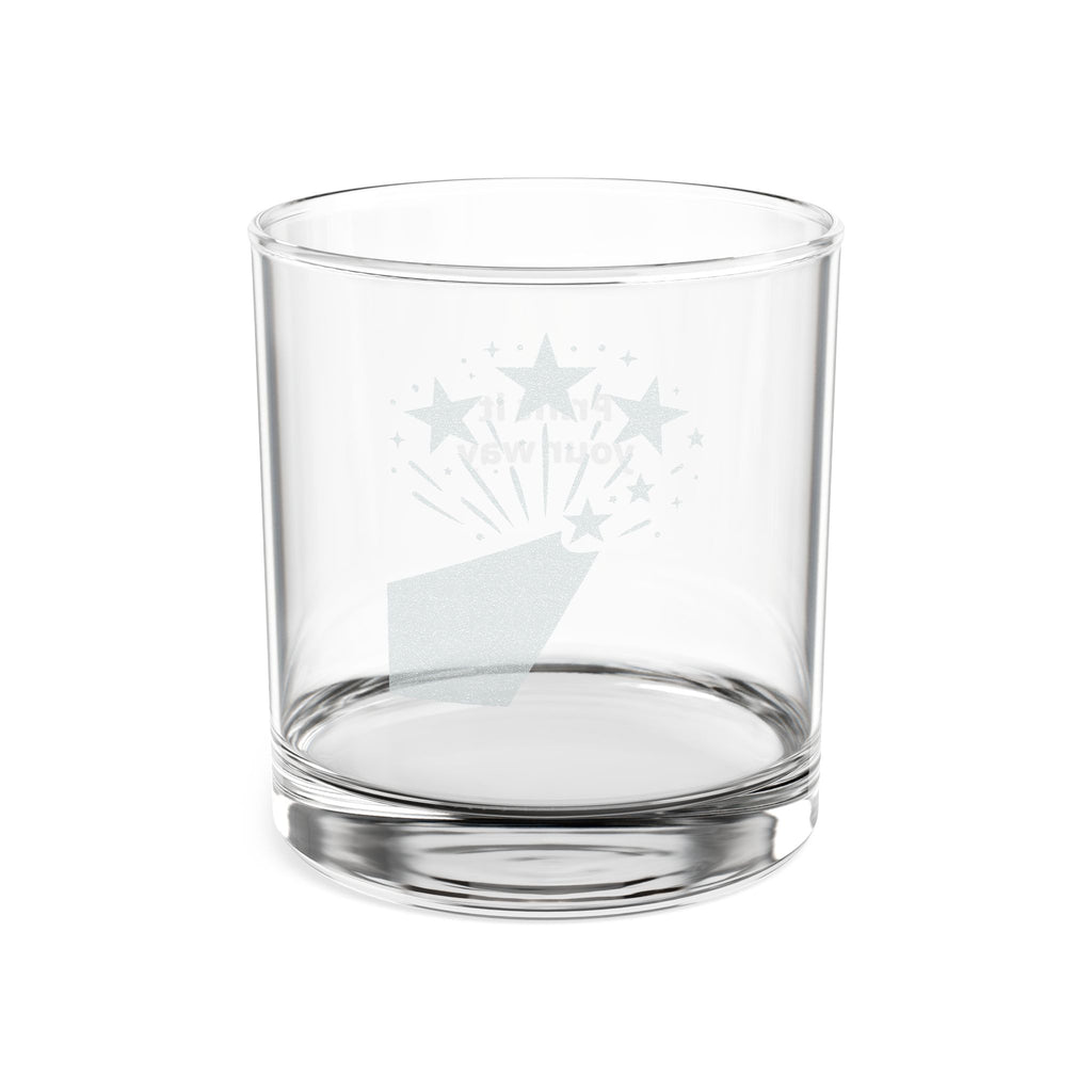 Engraved Stars & Stripes Customizable Whiskey Glass