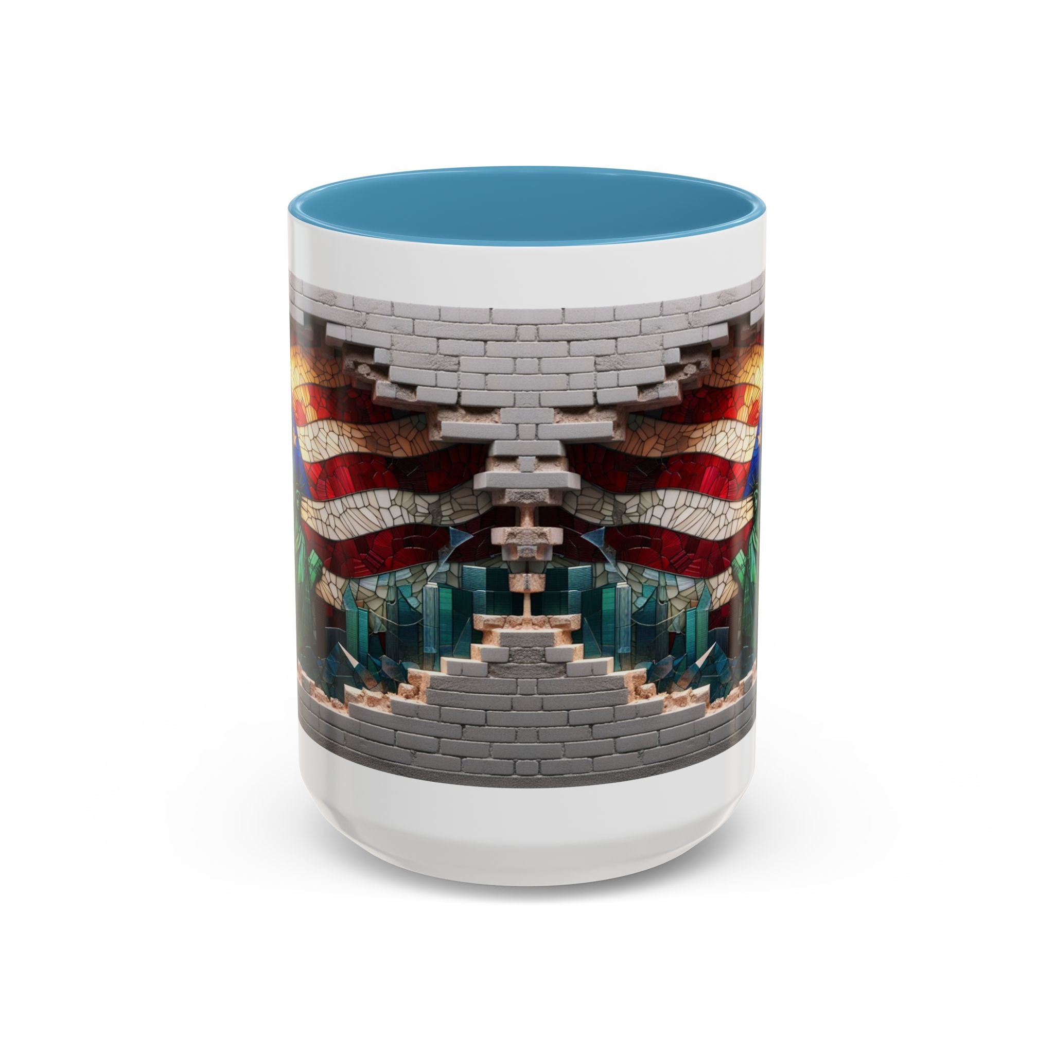 American Flag & Statue of Liberty Accent Coffee Mug – Patriotic USA Ceramic Mug