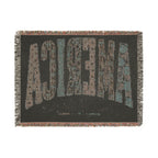 America Woven Blanket — Patriotic Throw Blanket with USA Text