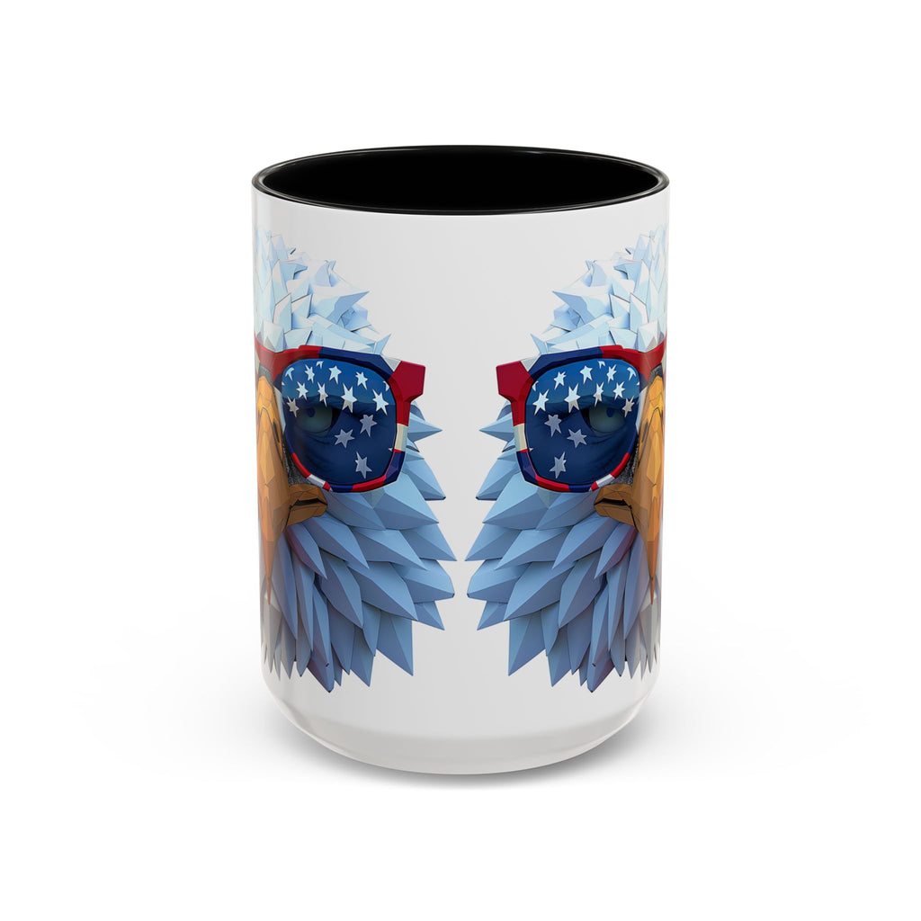 Patriotic Eagle Coffee Mug with American Flag Sunglasses