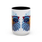 Patriotic Eagle Coffee Mug with American Flag Sunglasses