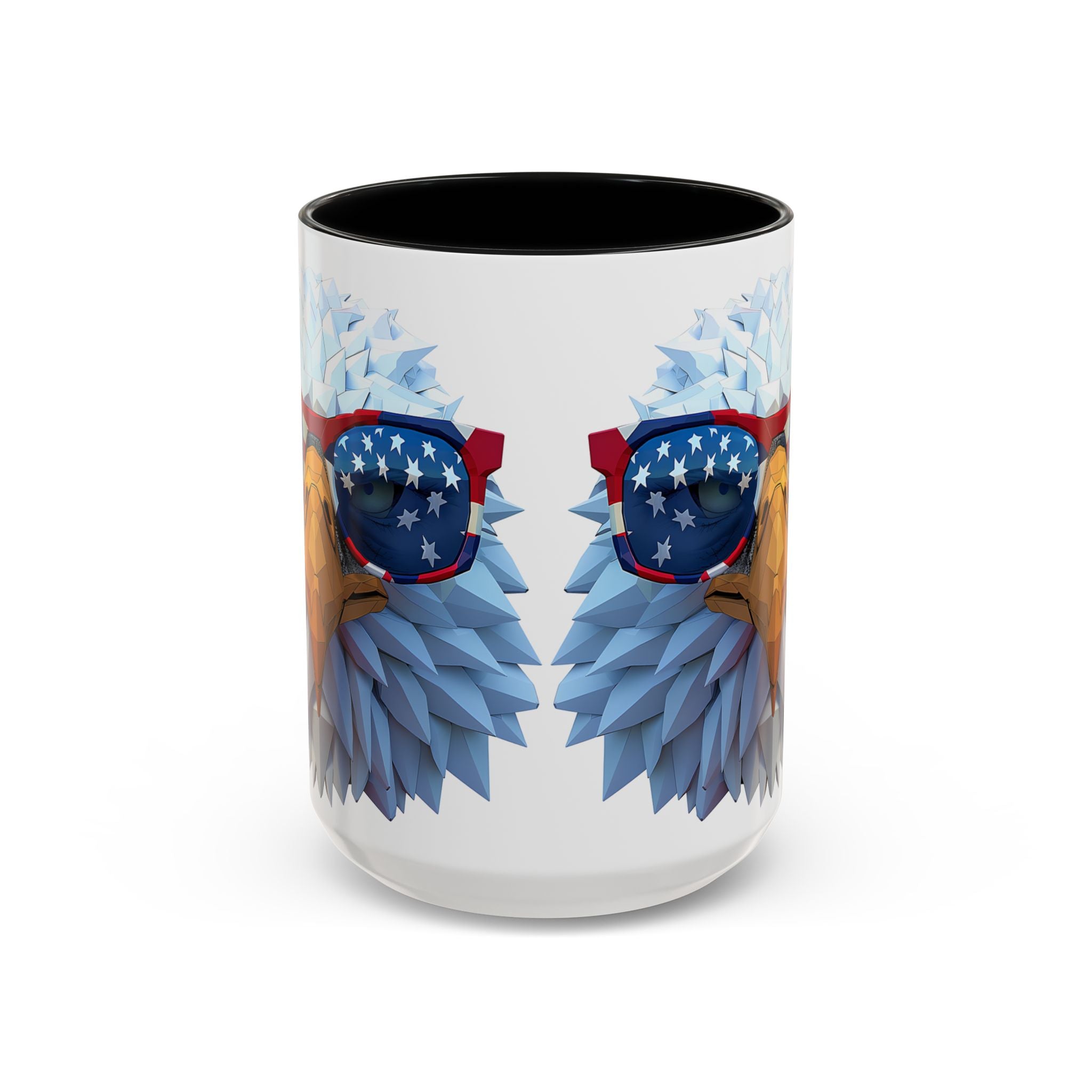 Patriotic Eagle Coffee Mug with American Flag Sunglasses