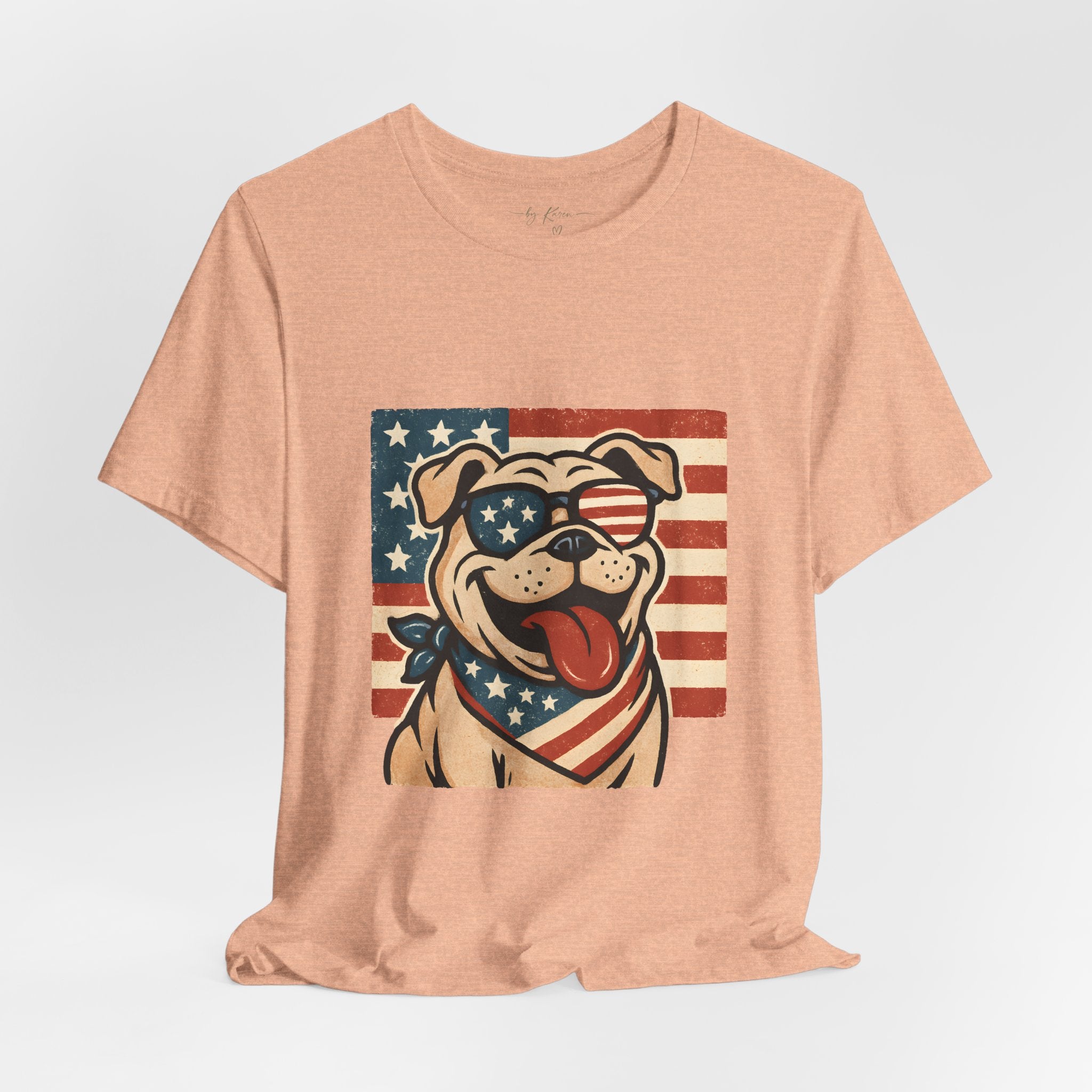 Dog's are Patriotic Too (American Flag, Funny 4th of July Shirt)