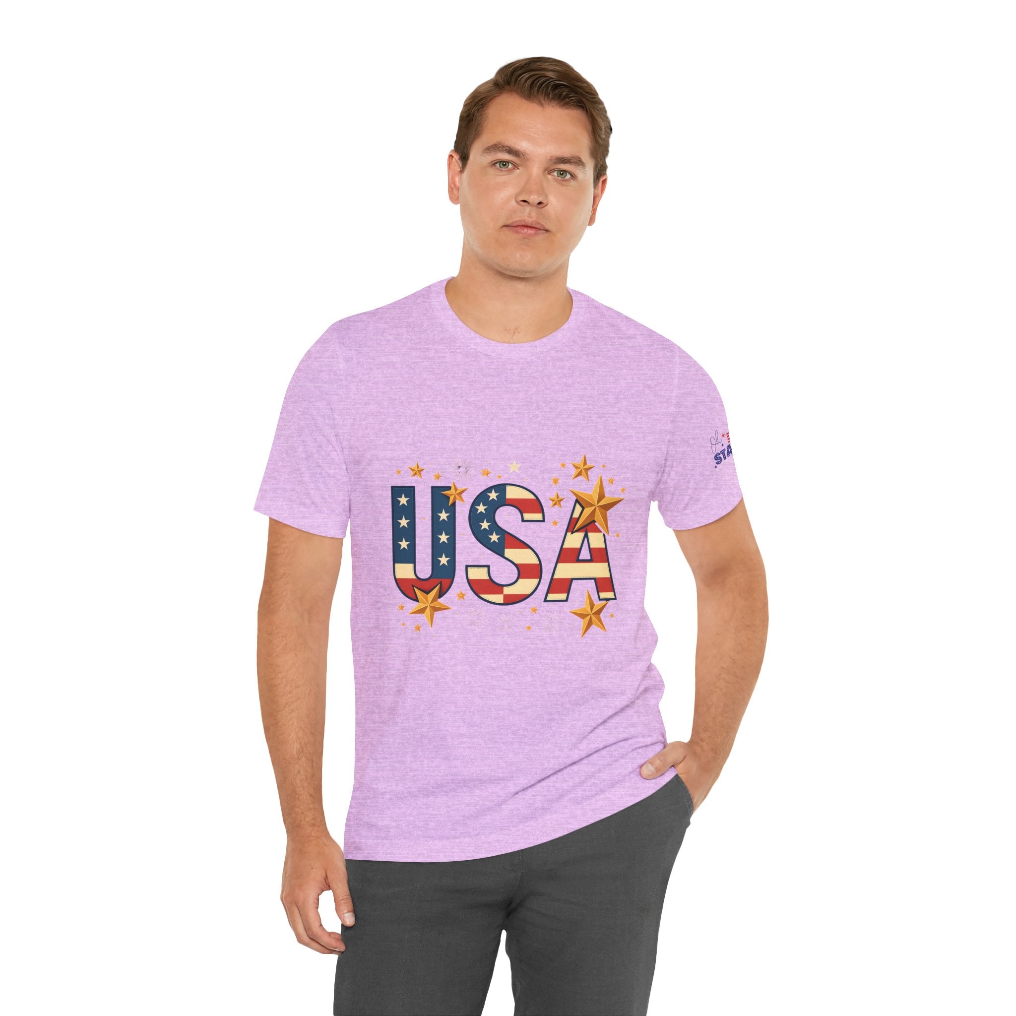 USA Flag Stars T-Shirt — Patriotic American Independence Day Tee