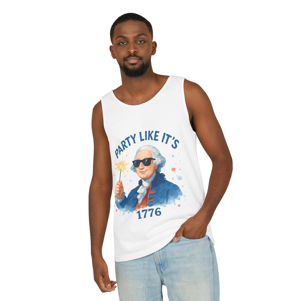 Party Like It's 1776 Tank Top — Patriotic George Washington Graphic