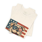 Dog's are Patriotic Too (American Flag, Funny 4th of July Shirt)