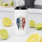 50 Years 1776–2026 Patriotic Can Cooler — American Flag Jet Anniversary