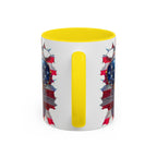 American Bald Eagle Accent Coffee Mug with Stars & Stripes