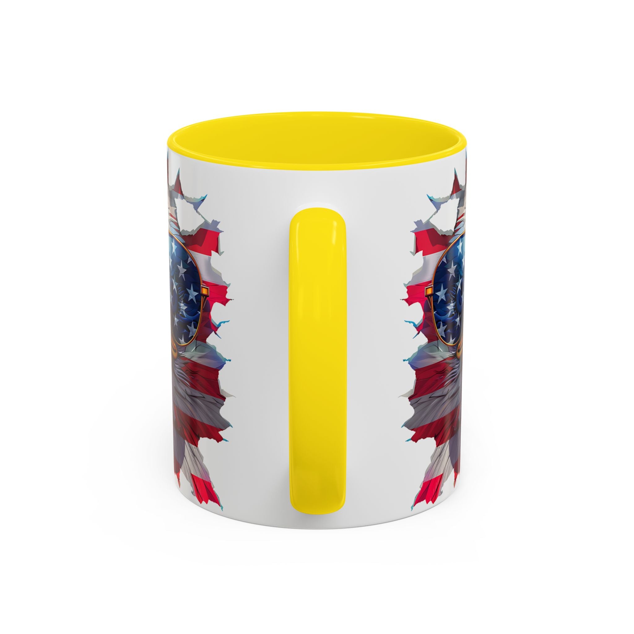 American Bald Eagle Accent Coffee Mug with Stars & Stripes