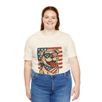 Dog's are Patriotic Too (American Flag, Funny 4th of July Shirt)