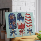 Patriotic Popsicle Glass Cutting Board for Kitchen Prep