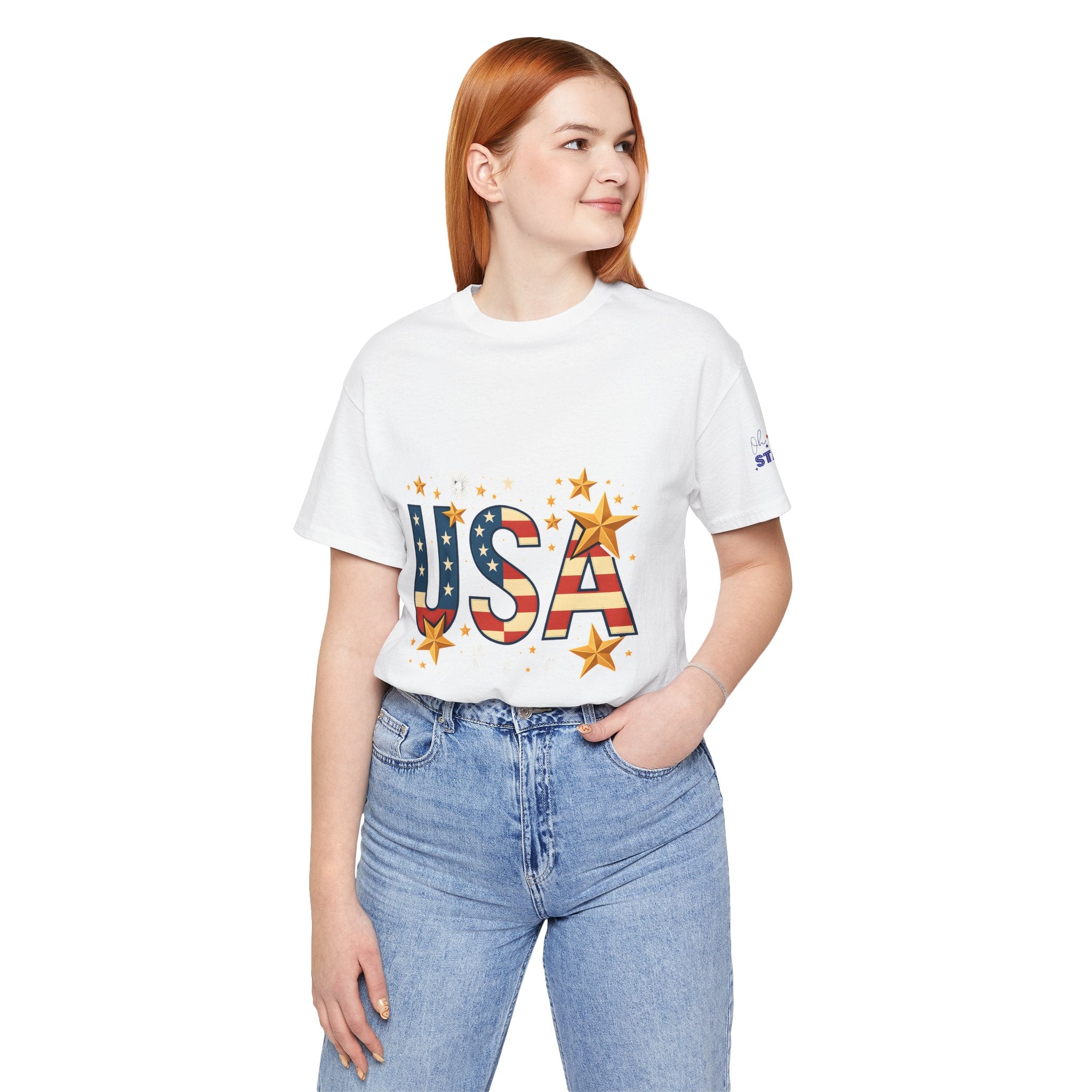 USA Flag Stars T-Shirt — Patriotic American Independence Day Tee