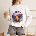 Eagle American Flag Sunglasses Crewneck Sweatshirt