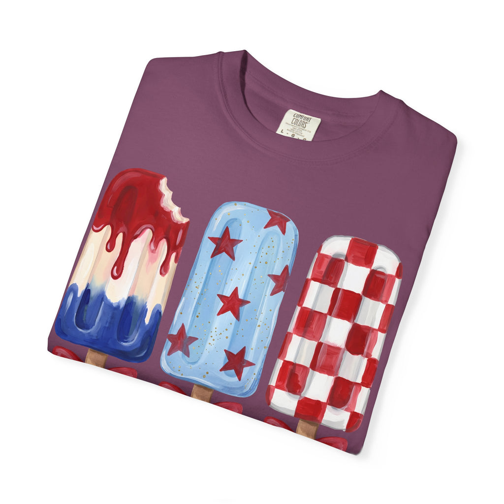 Patriotic Popsicle T-Shirt — Red, White & Blue Fourth of July Tee