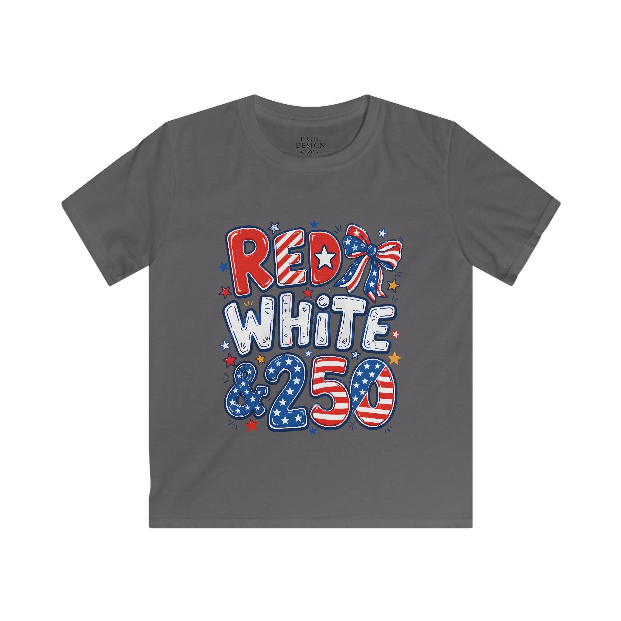 Kids Patriotic Fourth of July Shirt - Red White & 250 Tee