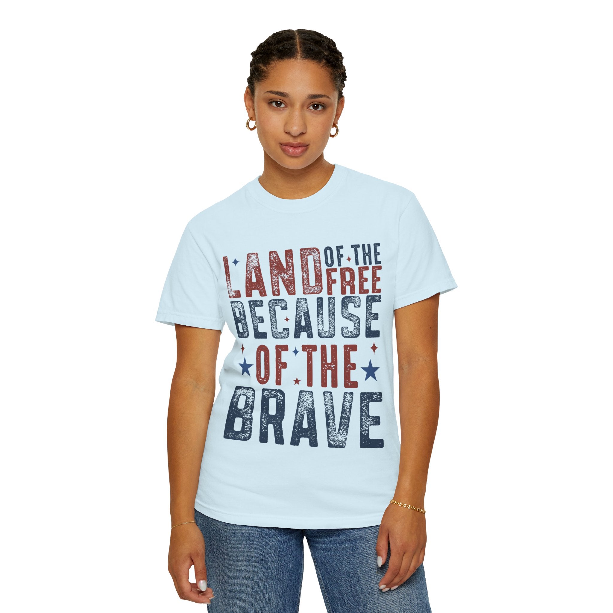 Patriotic T-Shirt: Land of the Free Because of the Brave