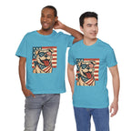 Dog's are Patriotic Too (American Flag, Funny 4th of July Shirt)