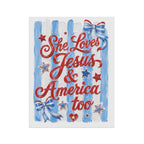Patriotic 'She Loves Jesus & America Too' Garden Flag