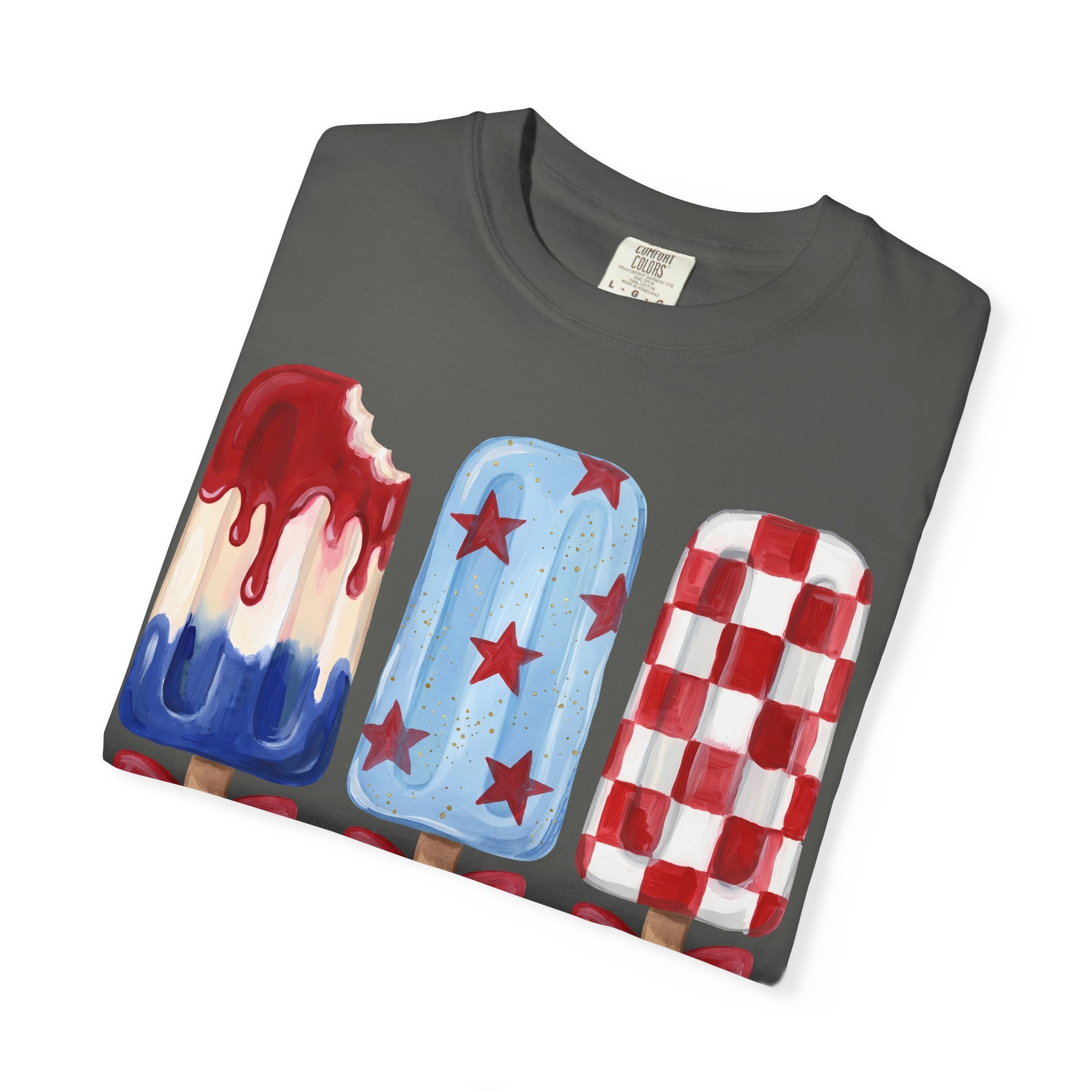 Patriotic Popsicle T-Shirt — Red, White & Blue Fourth of July Tee