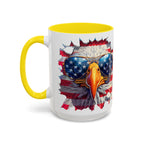 American Bald Eagle Accent Coffee Mug with Stars & Stripes