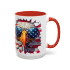 American Bald Eagle Accent Coffee Mug with Stars & Stripes