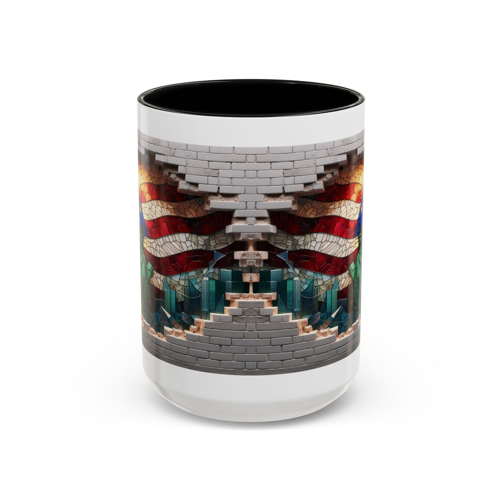 American Flag & Statue of Liberty Accent Coffee Mug – Patriotic USA Ceramic Mug