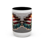 American Flag & Statue of Liberty Accent Coffee Mug – Patriotic USA Ceramic Mug