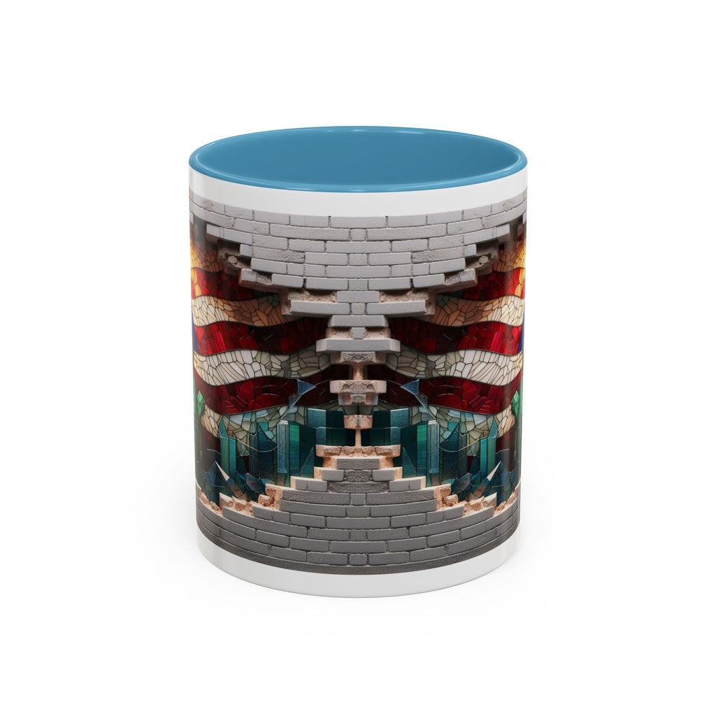 American Flag & Statue of Liberty Accent Coffee Mug – Patriotic USA Ceramic Mug