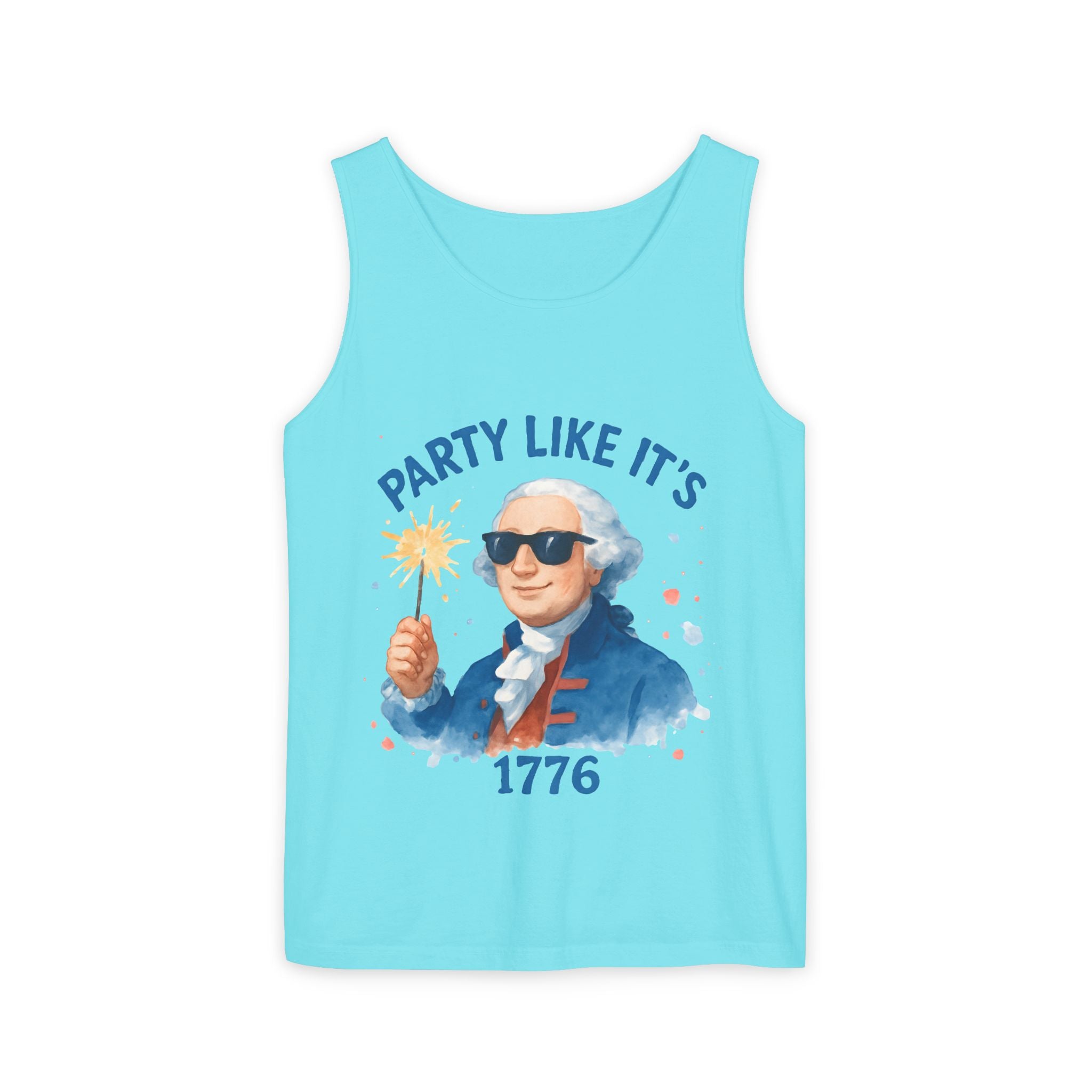 Party Like It's 1776 Tank Top — Patriotic George Washington Graphic