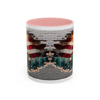 American Flag & Statue of Liberty Accent Coffee Mug – Patriotic USA Ceramic Mug