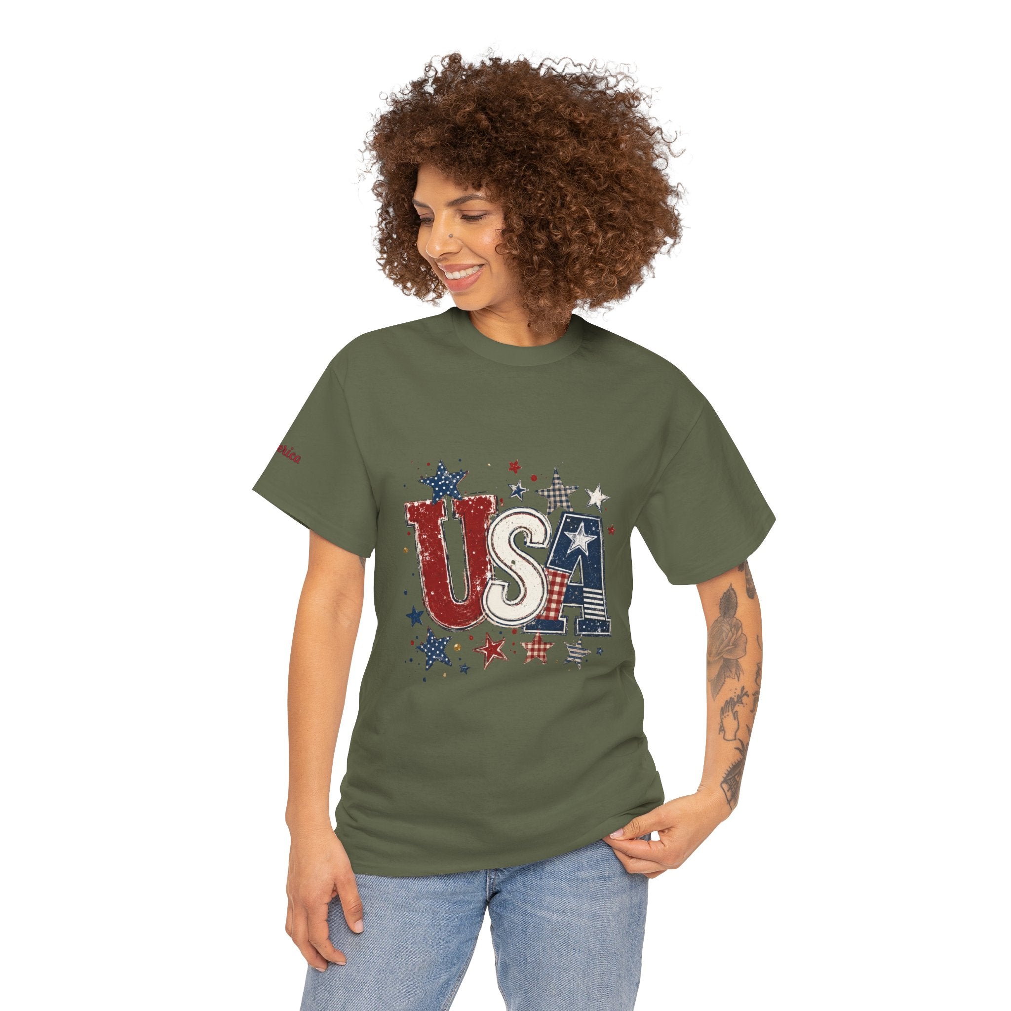 Patriotic USA Stars T-Shirt — Fourth of July American Flag Tee