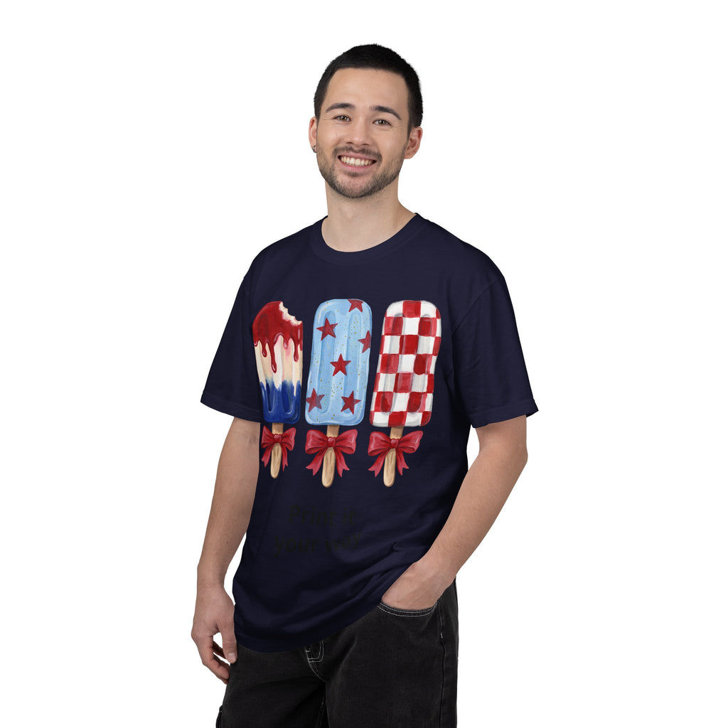 Patriotic Popsicle T-Shirt — Red, White & Blue Fourth of July Tee