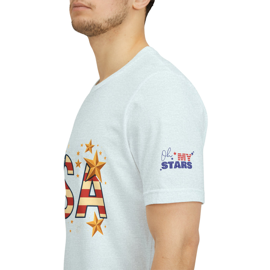 USA Flag Stars T-Shirt — Patriotic American Independence Day Tee